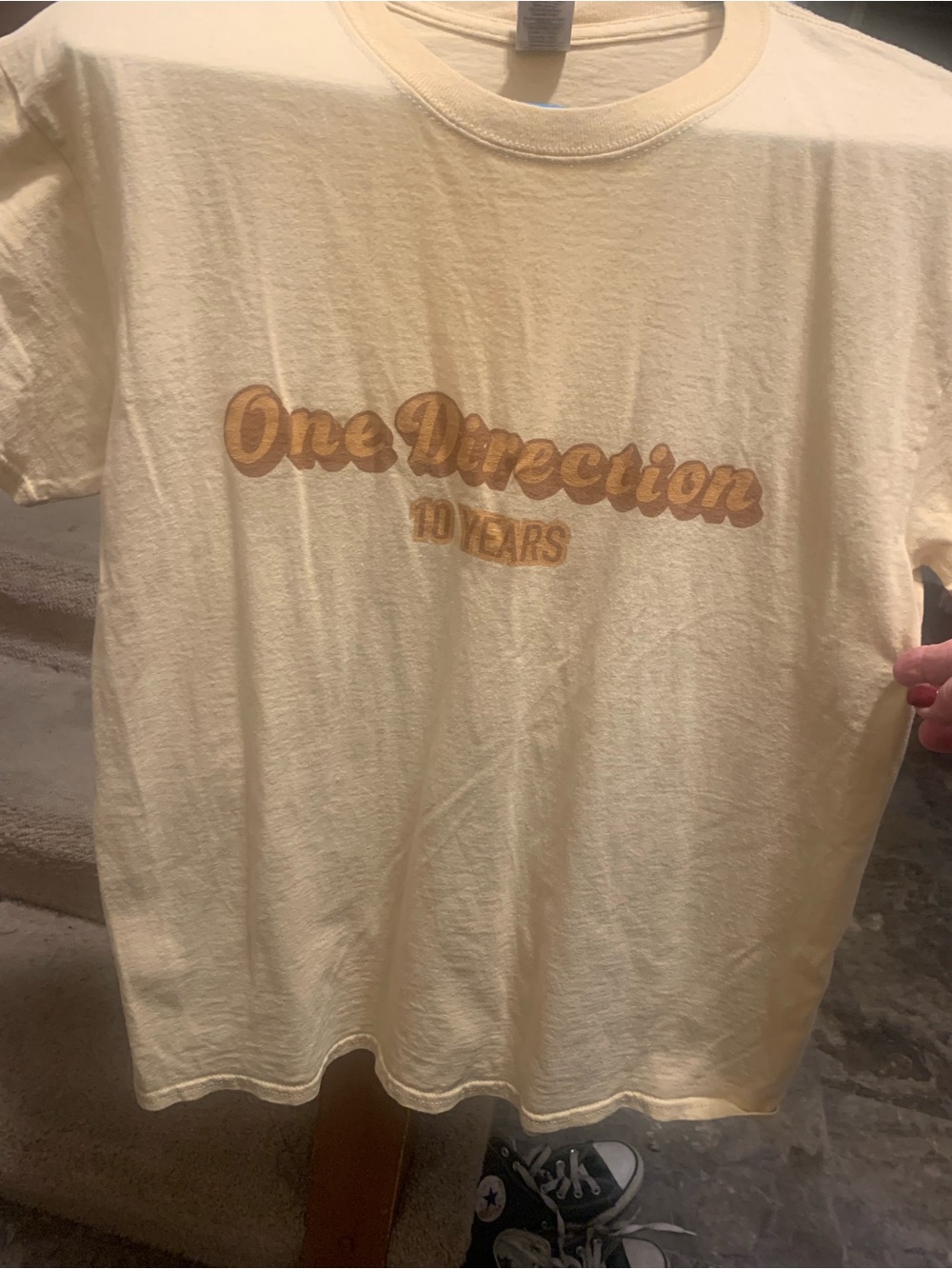 Gildan Cream One Direction "10 Years" Short Sleeve Tee